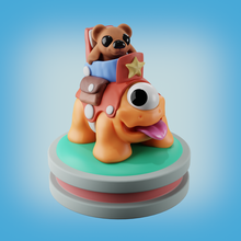 teddy monster art cute toy baby lick pretty cookie clay bear display sculpt blender adorable 3d print model - Mito3D