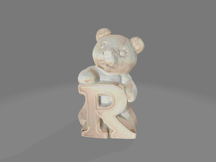 teddy r letter bear birthday 3d print model - Mito3D