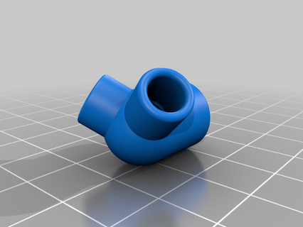 tee pipe connector fully customizable 3d-printer connecteur free-angle free-dimensions inside-view tee-connector tube tuyau diy 3d print model - Mito3D