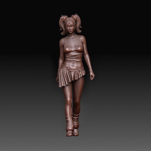 Teen Mädchen Kunst Charakter druckbar Modell Statue Körper 3D print model - Mito3D