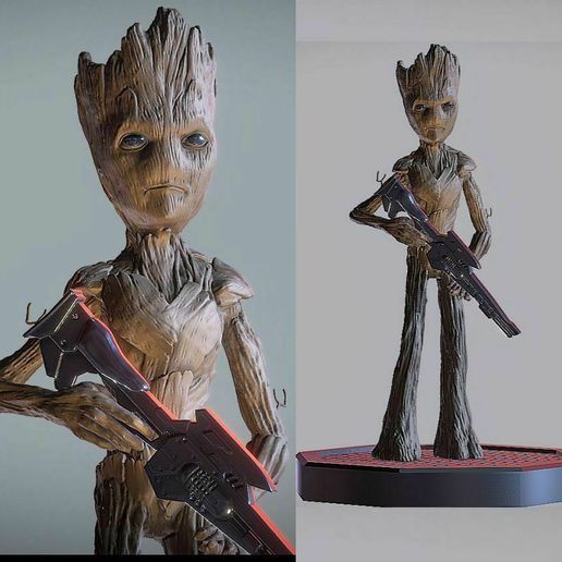 adolescente Groot ispirato modello low p versione Vendicatori vendicatoriinfinitywars tutori of galassia hulk uomo ferro teengroot thor 3D print model - Mito3D