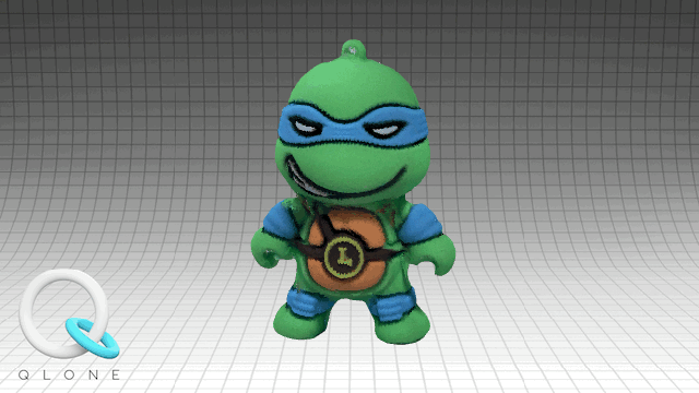 teenage mutant ninja turtle keychain tmnt qlone 3D print model - Mito3D