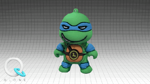 Teenager Mutant Ninja Schildkröte Schlüsselbund tmnt qlone 3d print model - Mito3D