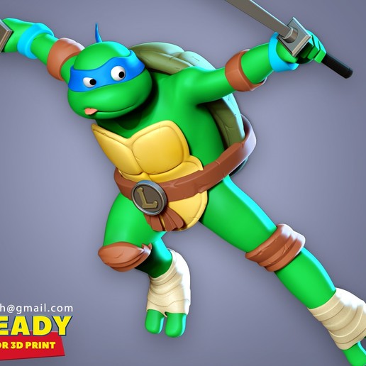 teenage mutant ninja turtles leo fan art tmnt la tortue animal fanart 3D print model - Mito3D