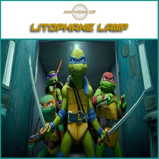 teenage mutant ninja turtles movie night lamp lithophane leonardo miguel angel rafael donatello 3d print model - Mito3D