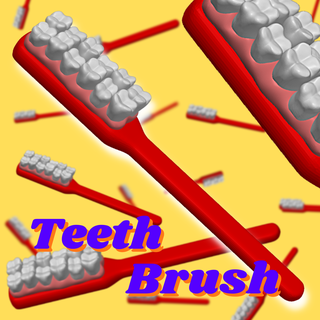 teeth brush Art tooth mouth meme cursed 3d print model - Mito3D
