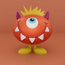 teeth monster toy 3d print model - Mito3D