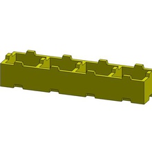 tego 4-pin juego de lego postes madera un juguete construcción 3d print model - Mito3D