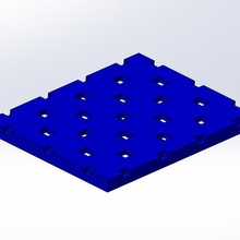 tego halbe base Spiel lego plaque Spielzeug Bau 3d print model - Mito3D