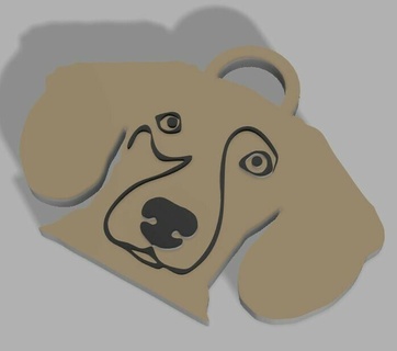 tekel animal dog dogs perro llavero colgante navidad christmas 3d print model - Mito3D