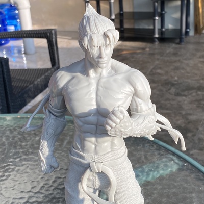 tekken 8 jin kazama arte realistico miniatura statua figurina fan video gioco anatomia tessuto 3d print model - Mito3D