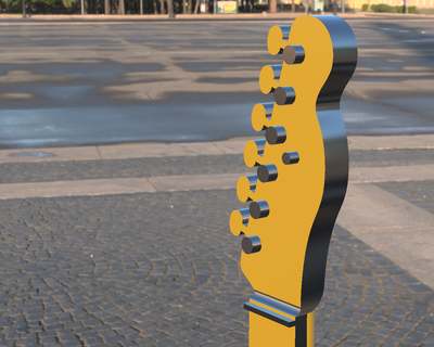 Telecaster Fender Mini Gitarre Gitarren Kunst Instrumente 3d print model - Mito3D