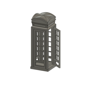 telephone box english door model railroad making phone booth trains train 3d print model - Mito3D
