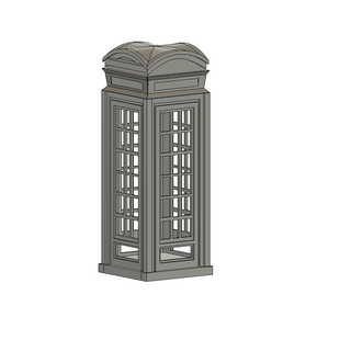 telephone box english without door model railroad model making phone booth model railroad model making railroad trains train  3d print model - Mito3D
