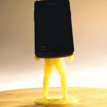 opérateur téléphonique art la statue le support smartphone 3d print model - Mito3D