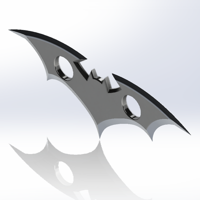 rivelatore batarang batman coltello sharpy pipistrello uomo eroe ragno là simbolo logo nocca ferro veleno 3d print model - Mito3D