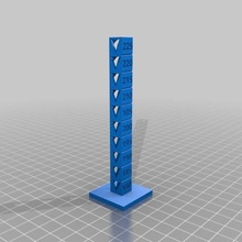 temp calibration tower 180-225 step 5 tool customized 3d printing tests 3d print model - Mito3D