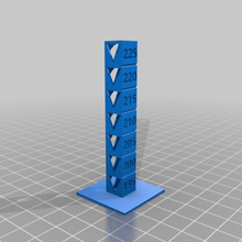 temp calibration tower 195-225 tool customized 3d printing tests 3d print model - Mito3D