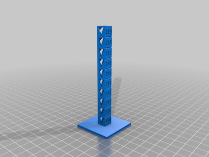 temp calibration tower 210219http customizermakerbotcom things 915435 files 2502362 customized 3d printing tests 3d printer calibration stress test benchy  3d print model - Mito3D