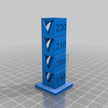 temp kalibrasyon kule x10 özelleştirilmiş 3d_printing_tests 3d print model - Mito3D