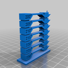 temperatura torre 230 - 200 ferramenta personalizado A impressão 3d de testes 3d print model - Mito3D