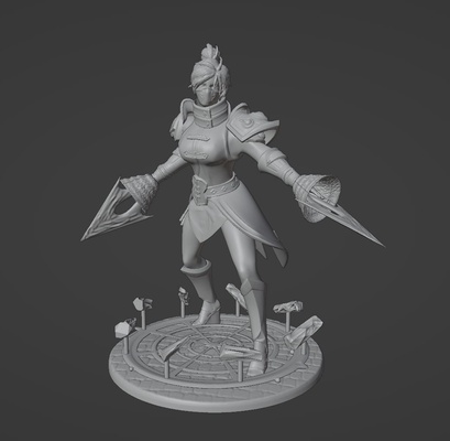 tapınakçı suikastçı dota 2 sanat lanai 3d print model - Mito3D