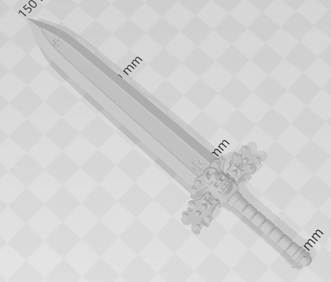 templario espada paquete 1 18 escala personalizado espacio marina espadas 118 3d print model - Mito3D