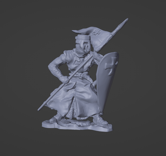 templare teutonico cavaliere wargaming crociato figurine medievale militare crociate casco battaglia spada guerriero armatura arte sculture 3d print model - Mito3D