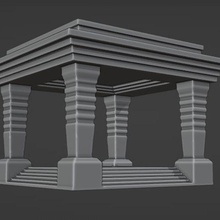 Tempel 1 Architektur 3d Video Spiele drucken 3d print model - Mito3D