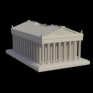 tapınak şakak mabet Artemis harikalar dünya Antik arkeoloji artefakt ev dekor 3d print model - Mito3D