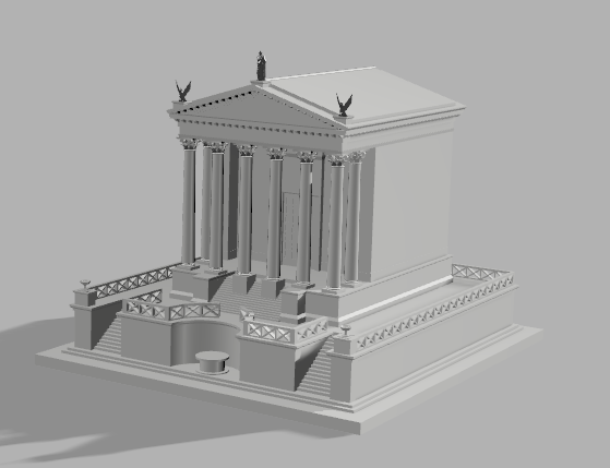 têmpora César fórum Roma antiguidade Coliseu 3D print model - Mito3D