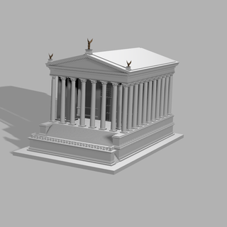 tapınak şakak mabet tekerlek polluks Roma antik dönem mitoloji forum Kolezyum kunduz 3d print model - Mito3D