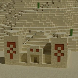 tempio deserto Minecraft 3d print model - Mito3D