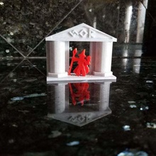 temple dungeon entrance game toy accessories terrain runes meepleverse meeples meeple flatmini dungeons dragons 3d print model - Mito3D