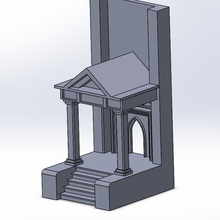 tempio cancello architettura 3d print model - Mito3D