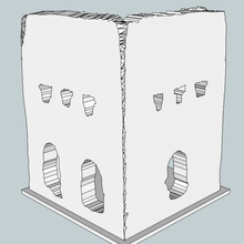 tapınak şakak mabet Janus mimari autun binalar yapılar 3d print model - Mito3D