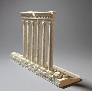 Tempel Jupiter Baalbek Libanon uralt Architektur Säule historisch Geschichte römisch Terrain Wahrzeichen Ruinen Miniwelt miniworld3d Templo 3d print model - Mito3D