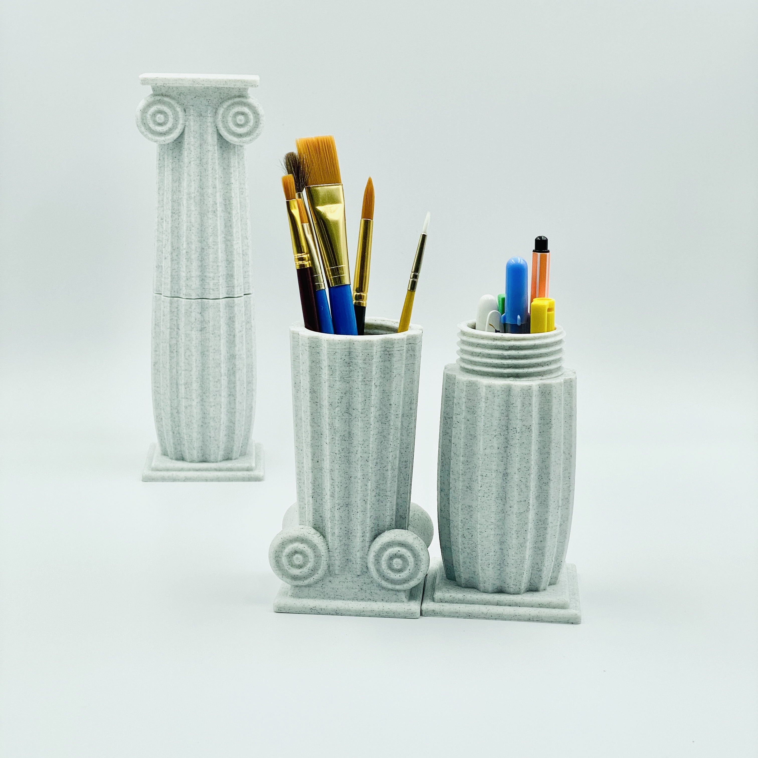 temple pillar pencil case & holder marble column greek 3D print model - Mito3D