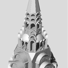 Tempel st Seraphim Sarov Sophia Dom Architektur Kirche 3d print model - Mito3D