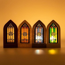 temple window zelda stained glass - candle holder holders hearts rupees fairy triforce 3d print model - Mito3D