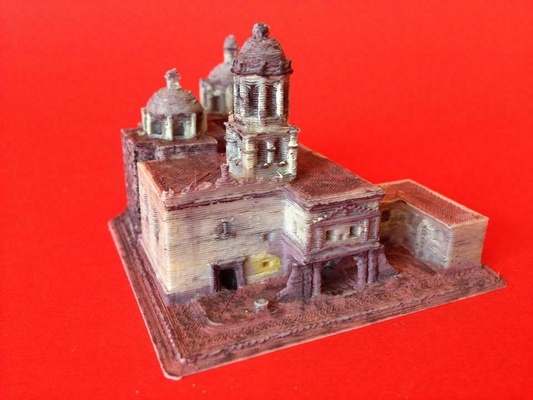 templo de la cruz - quer taro mexico temple church cathedral catholic 3d print model - Mito3D