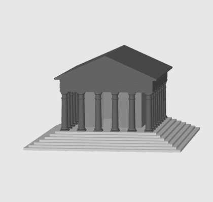 templo romano roman temple architecture history tools toolholder museum decoratioation tool case decor design art viking sculpture printinplace rons thingiverse simple deck decorative culture 3d print model - Mito3D