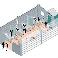 temporary icu intensive care units tents treatment facility covid19 patients designed shawlin islam architecture airframe architect coronavirus hicu isolated medical emergency services architectural engineering hospital tentospital isolation risk zone inflatable inflation illustration design shawlinnet mohd 3d print model - Mito3D