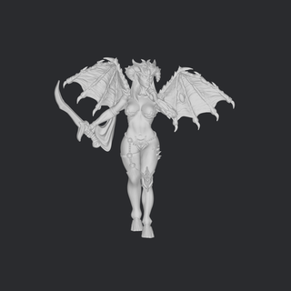 temptress demon art 3d print model - Mito3D