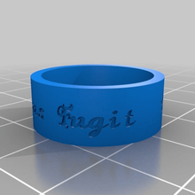 tempus fugit ring customized rings 3d print model - Mito3D