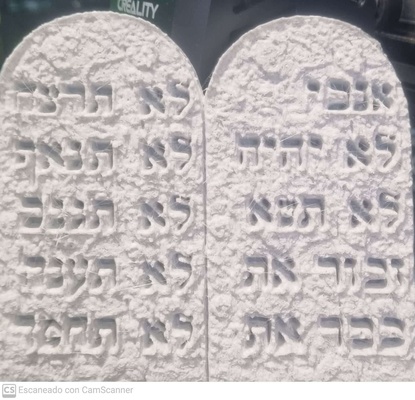 ten commandments table of stone bible god tables law moises 10 3d print model - Mito3D