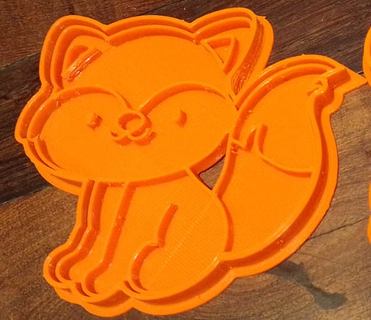 tender fox cookie cutter cutting mass animal 3d print model - Mito3D