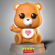 tierno corazón oso animal mascota niño lindo dibujos animados 3dprint estatua 3dprinting figura figurilla 3d print model - Mito3D