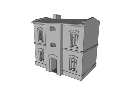 tenement house - familok z scale 1 220 led 3d print model - Mito3D