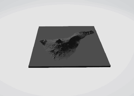 tenerife spain - 3d map 3d print model - Mito3D